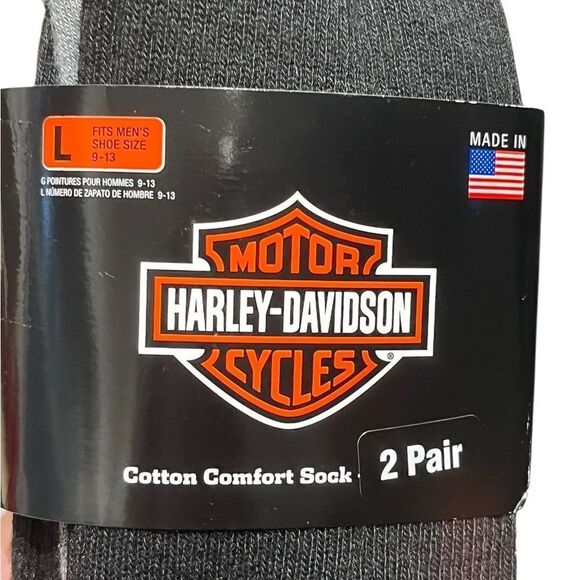 Harley-Davidson Wolverine Men’s Black and Gray Riding Socks, 2 Pairs, NWT - Picture 4 of 7
